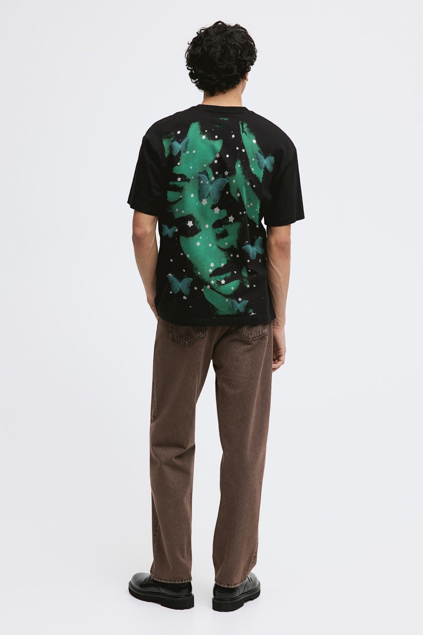 GREEN COSMIC BUTTERFLIES | OVERSIZED FIT