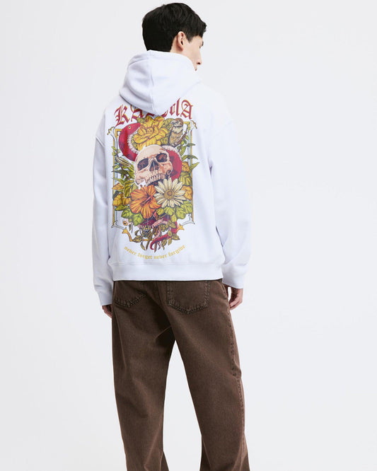 KARMA SKULL POISON WHITE REGULAR HOODIE