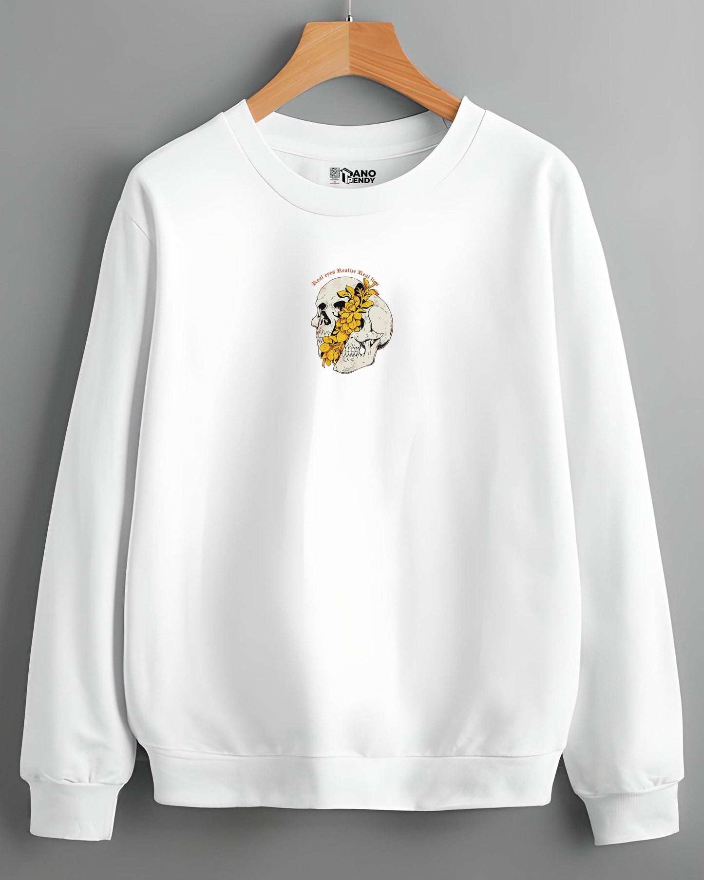 KARMA SKULL POISON POLICY WHITE REGULAR SWEATSHIRT