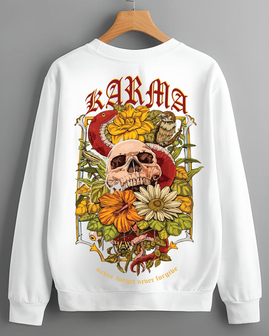 KARMA POISON POLICY WHITE REGULAR SWEATSHIRT