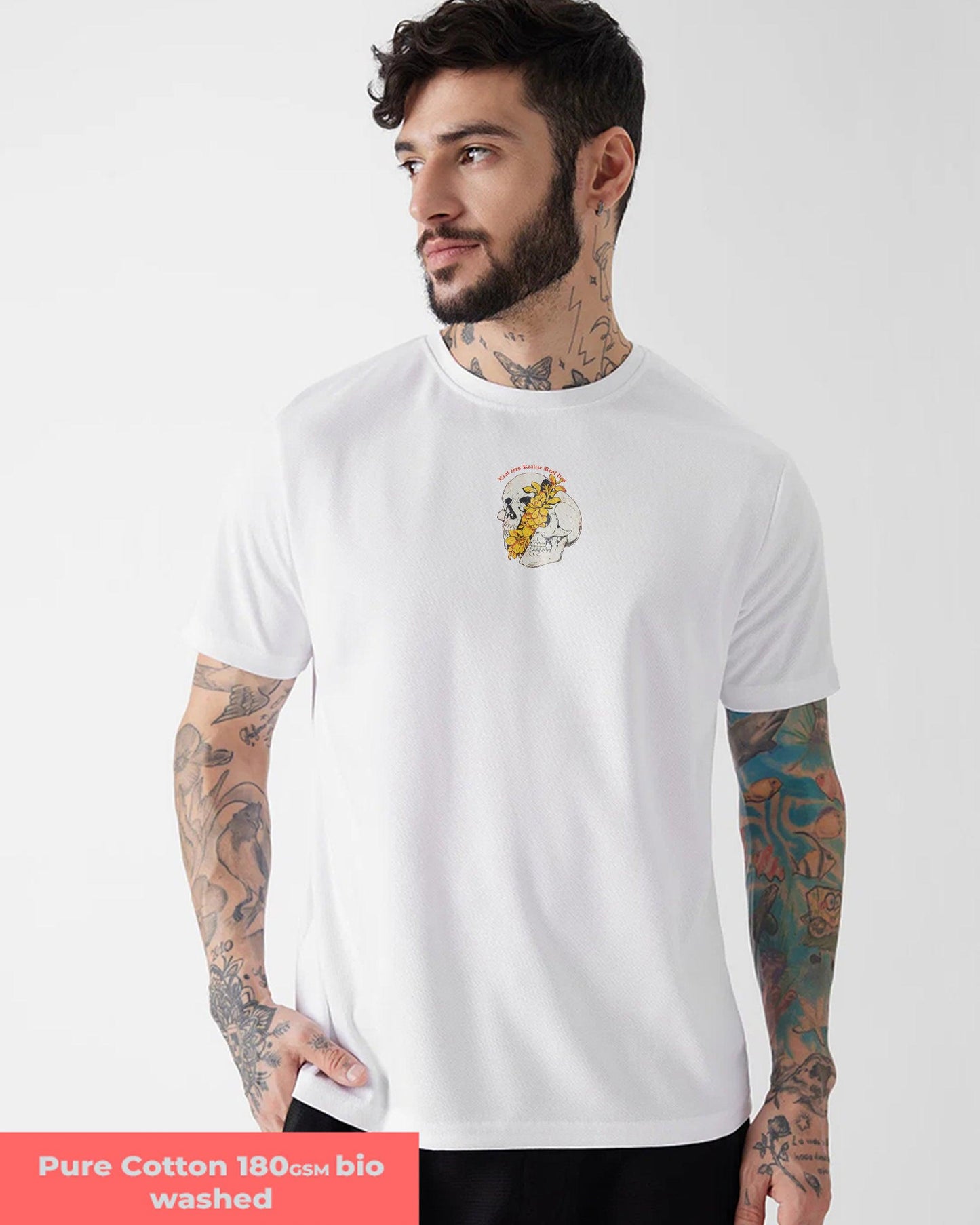 KARMA SKULL POISON WHITE REGULAR T-SHIRT