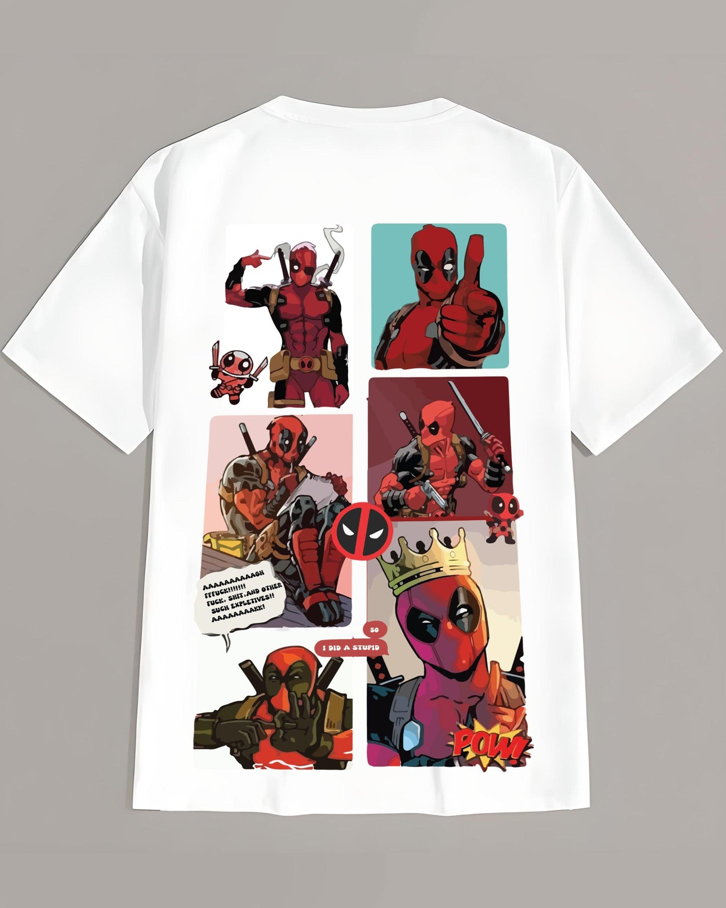 DEADPOOL MARVEL AVENGERS WHITE REGULAR T-SHIRT