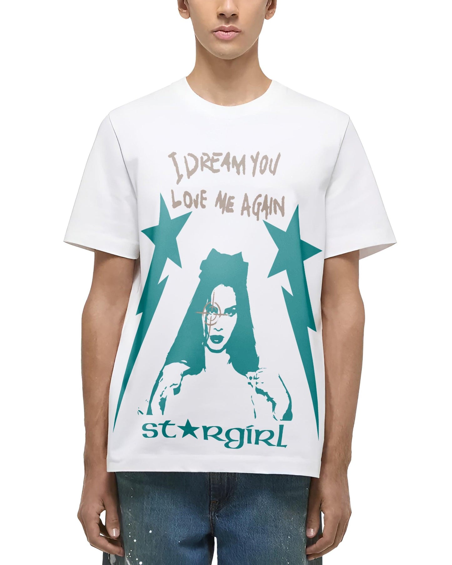 STARGIRL WHITE REGULAR FIT T-SHIRT