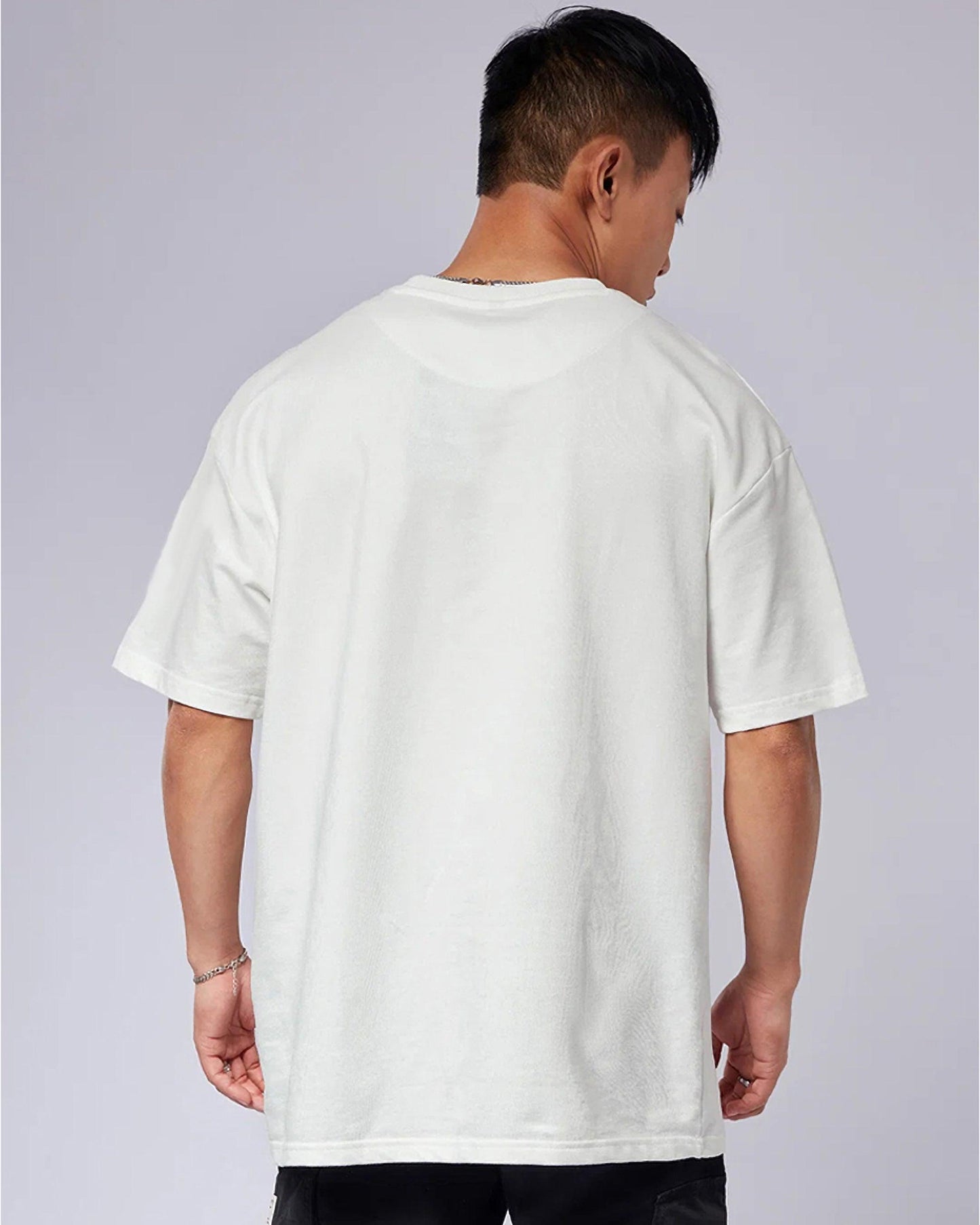 Super Bike Printed Oversized Tee White