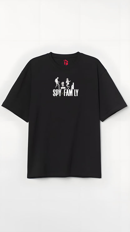 ANIME SPY FAMILY BLACK OVERSIZED T-SHIRT