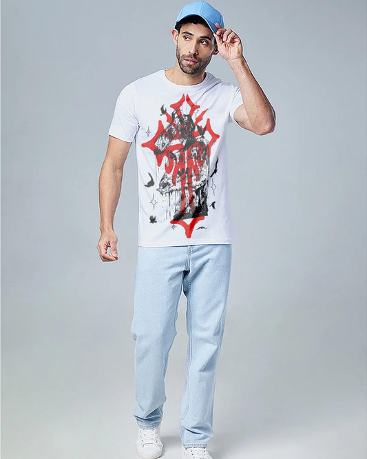 ANIME AXE SOUL WHITE REGULAR FIT T-SHIRT