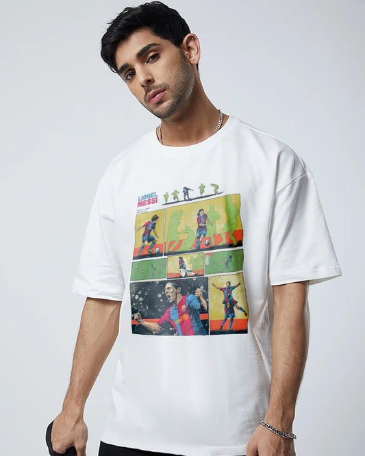 GOLDEN BOOTS FOOTBALL COTTON WHITE OVERSIZED TEE