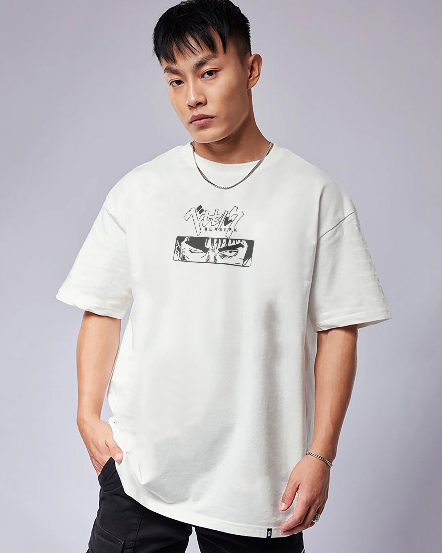 Berserk ANIME 260GSM COTTON WHITE | OVERSIZED TEE