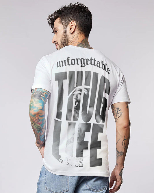 MADAFAKA THUG LIFE WHITE REGULAR T-SHIRT