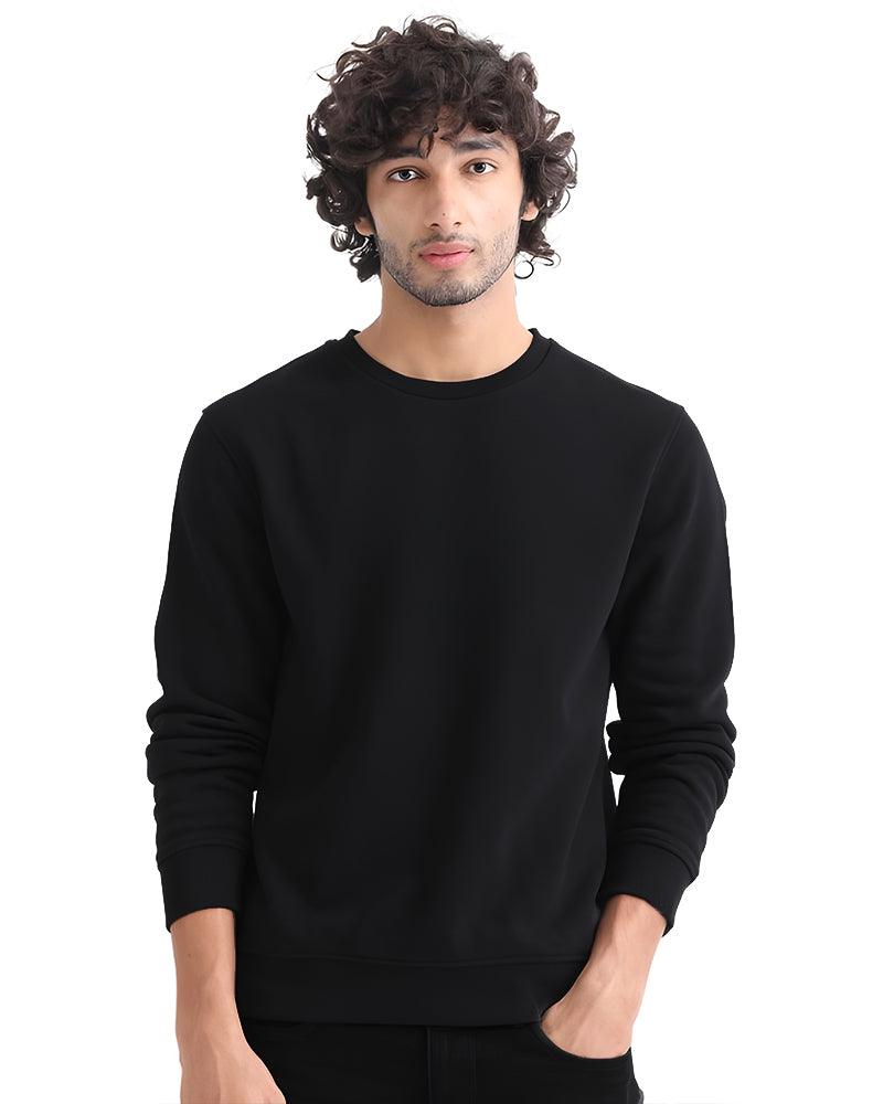 PRISONER FLOW BLACK COTTON SWEATSHIRT