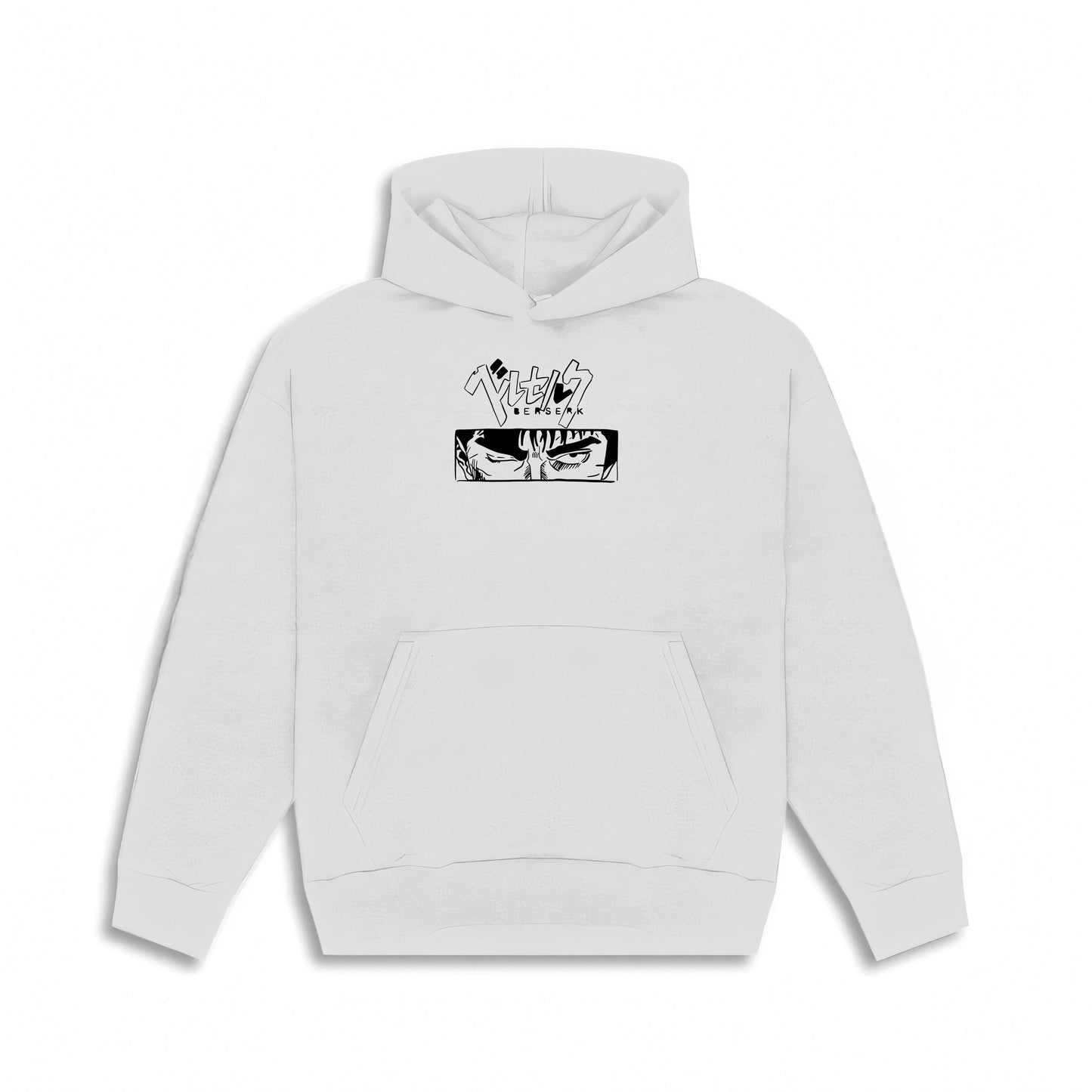 BERSERK ANIME WHITE HOODIE