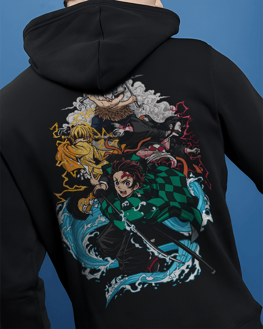 ANIME DEMON LORDS BLACK REGULAR FIT HOODIE