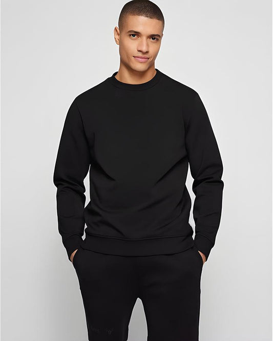 PREMIUM BLACK SOLID SWEATSHIRT