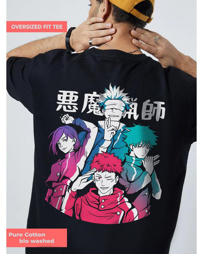 ANIME ECLIPSE OF SPIRITS BLACK OVERSIZED T-SHIRT