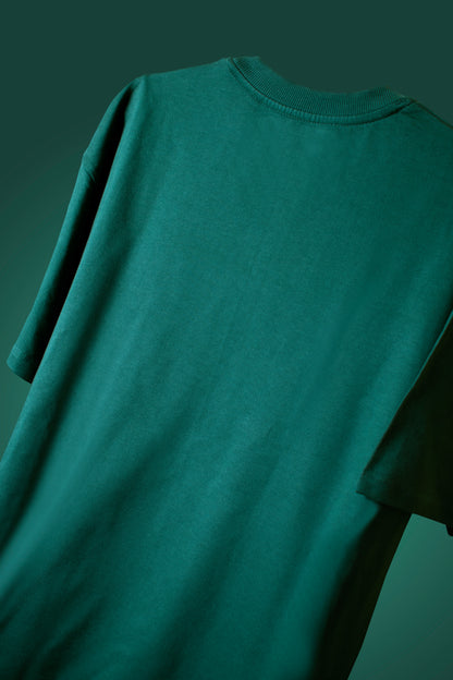 LOVE TAKES TIME | HEAVY WEIGHT OVERSIZED T-SHIRT | BOTTLE GREEN