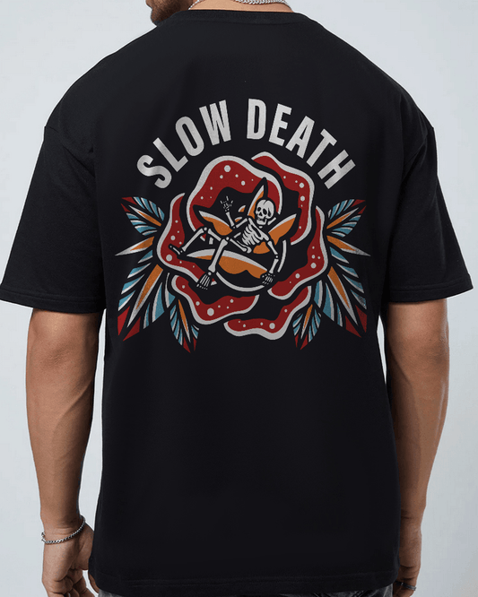 SLOW DEATH BLACK OVERSIZED T-SHIRT