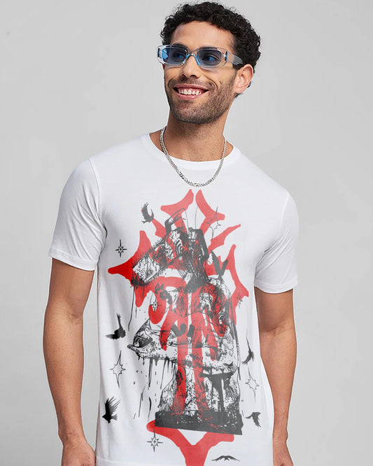 ANIME AXE SOUL WHITE REGULAR FIT T-SHIRT