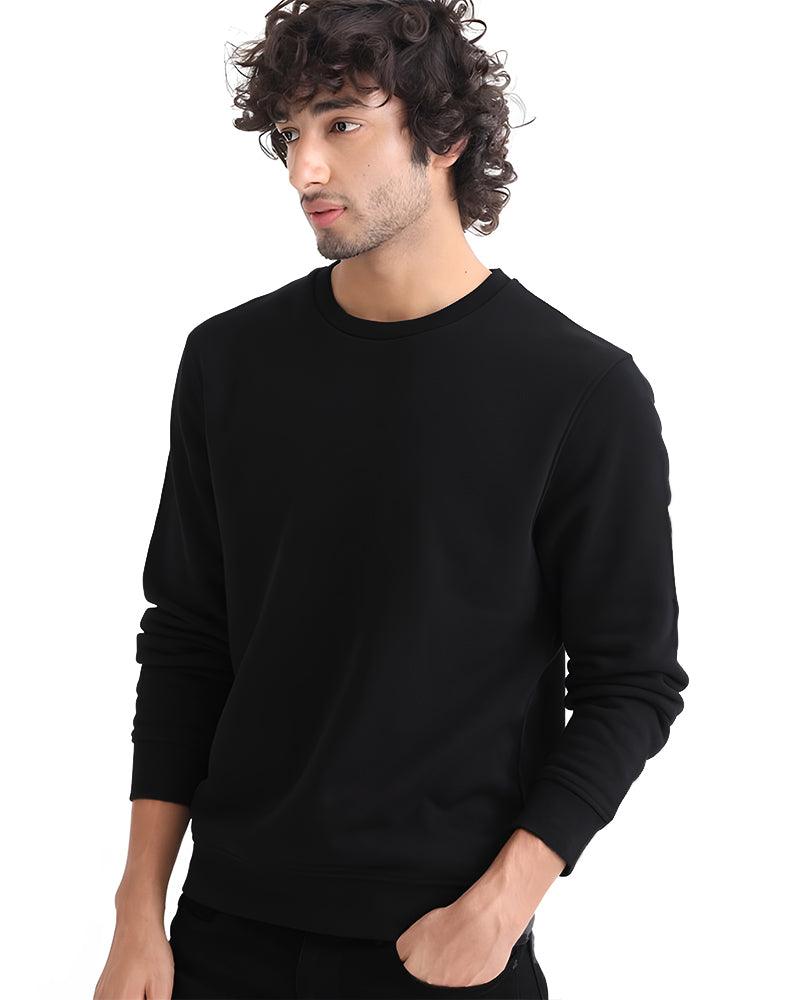 PRISONER FLOW BLACK COTTON SWEATSHIRT