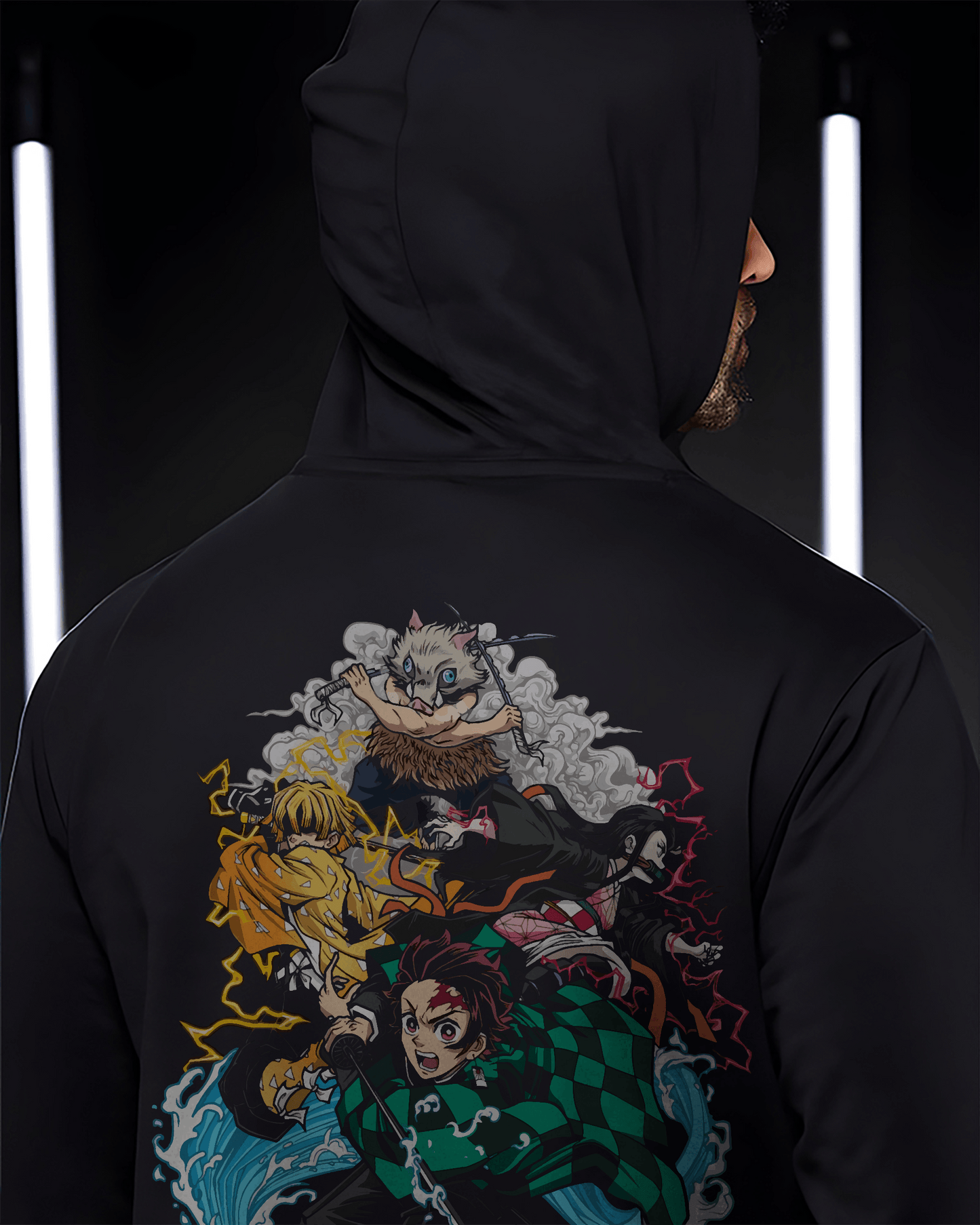 ANIME DEMON LORDS BLACK REGULAR FIT HOODIE