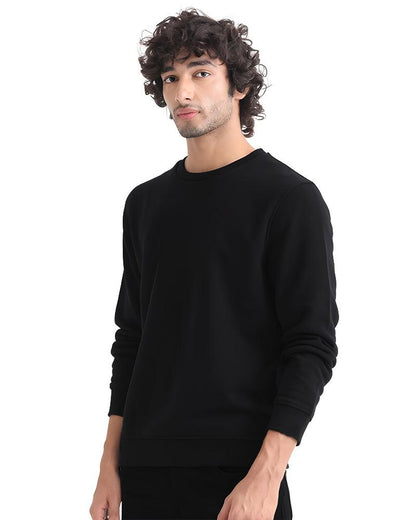 PRISONER FLOW BLACK COTTON SWEATSHIRT