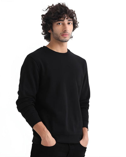 PRISONER FLOW BLACK COTTON SWEATSHIRT