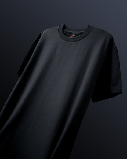 Heavy Weight | Black Solid Oversized T-shirt