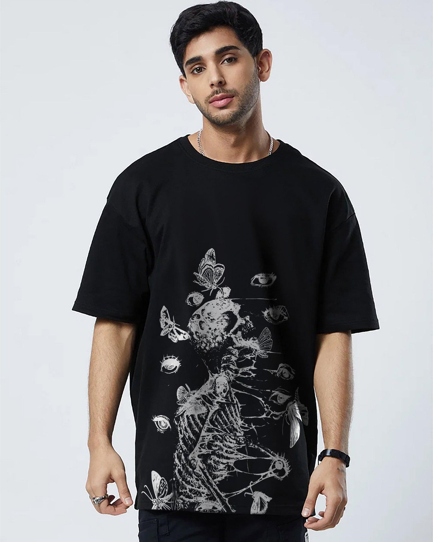 BONECASTER SKYDANCER COTTON BLACK OVERSIZED T-SHIRT