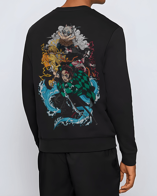 ANIME DEMON LORDS BLACK REGULAR FIT SWEATSHIRT