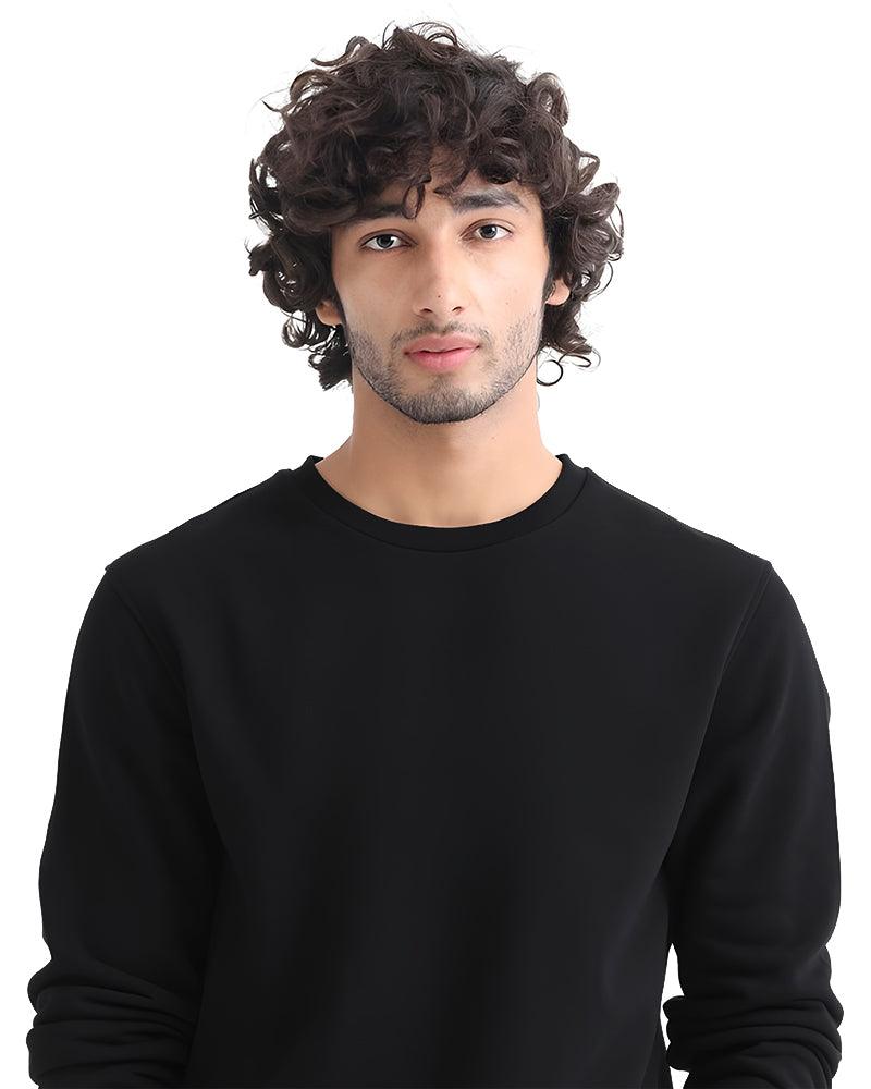 PRISONER FLOW BLACK COTTON SWEATSHIRT