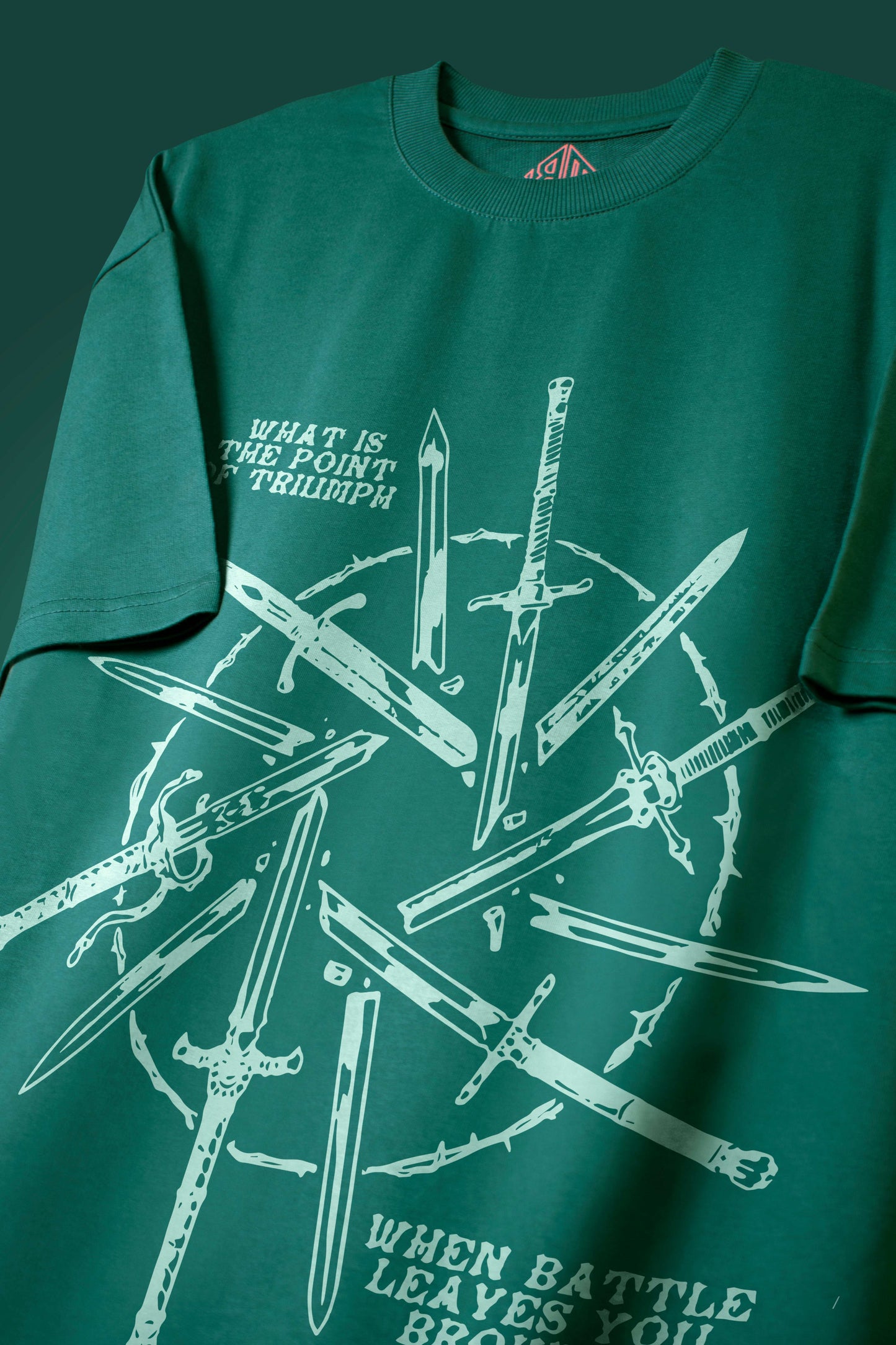 Meaningless Battle | Oversized | 240GSM (100% Cotton) | Bottle Green Color