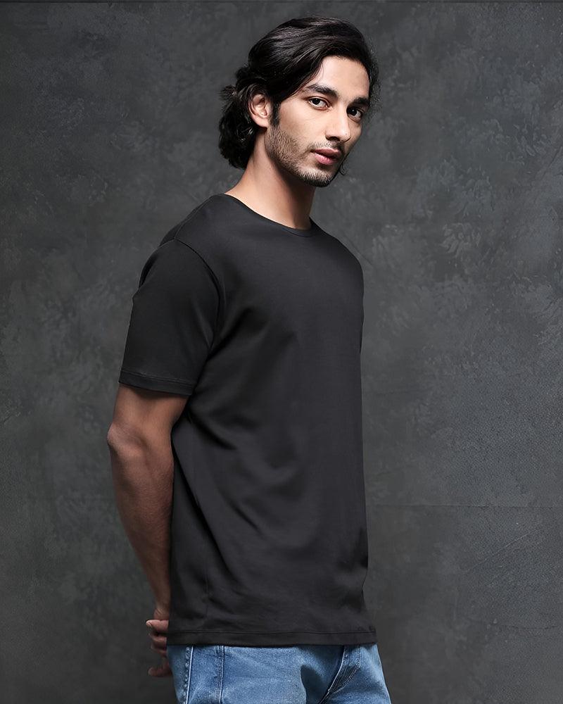 Prisoner Black Cotton | Regular Fit Tee