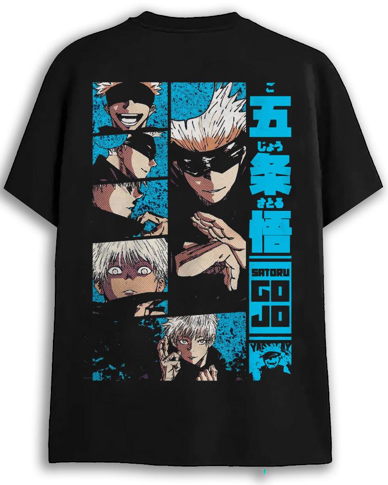 ANIME EYES OF ETERNITY BLACK OVERSIZED T-SHIRT