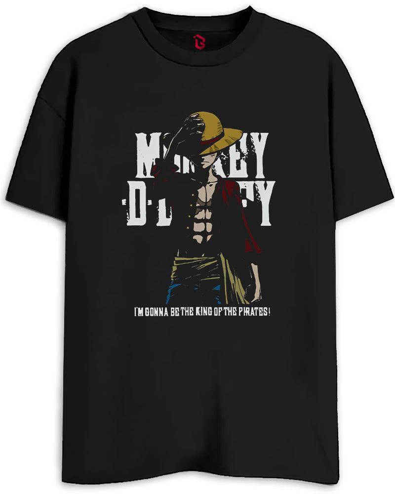 ANIME STRAW HAT LEGEND BLACK OVERSIZED T-SHIRT