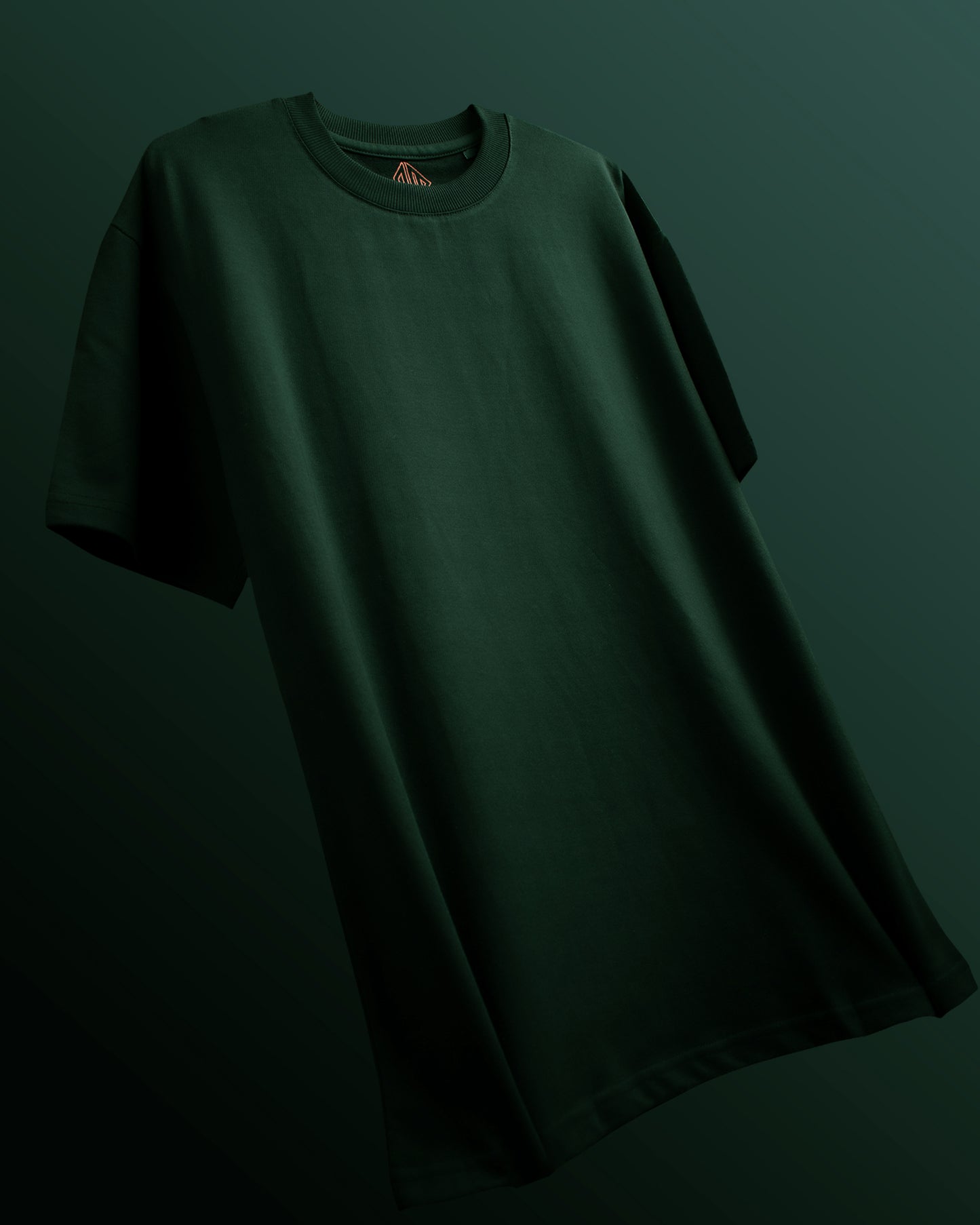 Heavy Weight | Bottle Green Solid Oversized T-shirt