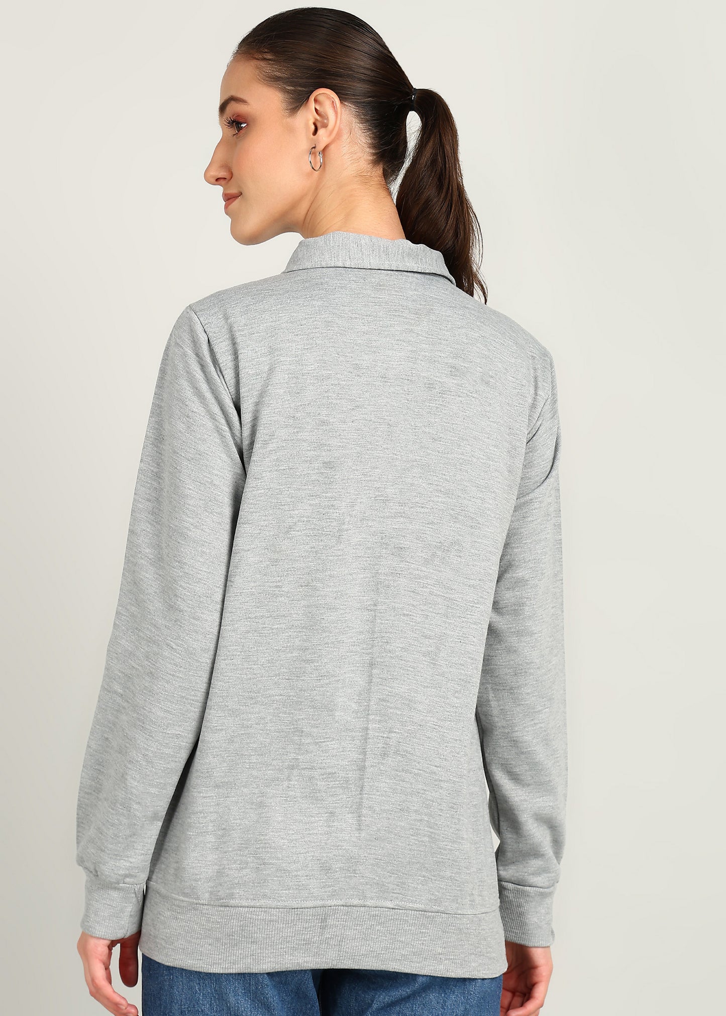 OLD MONEY ZIPPER Sweatshirt | GREY | Regular Fit