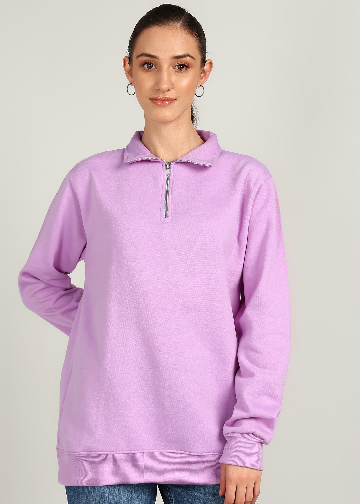 OLD MONEY ZIPPER Sweatshirt | LILAC | Regular Fit