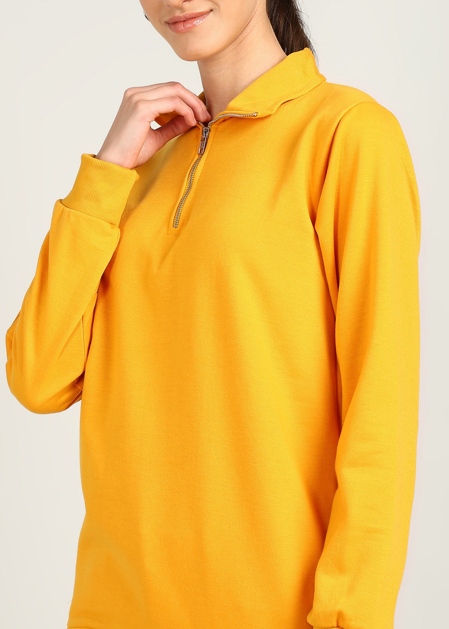 OLD MONEY ZIPPER Sweatshirt | MUSTARD | Regular Fit