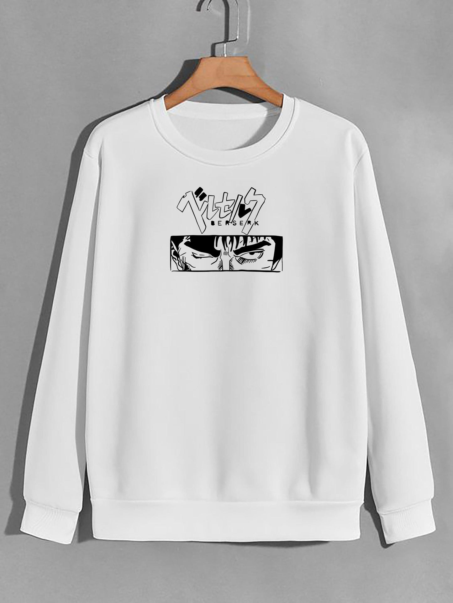 ANIME UNBROKEN IMMORTAL WHITE REGULAR FIT SWEATSHIRT