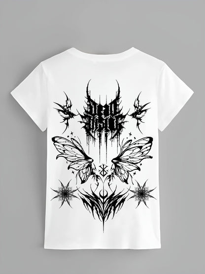 ANIME UNBROKEN IMMORTAL WHITE REGULAR FIT T-SHIRT