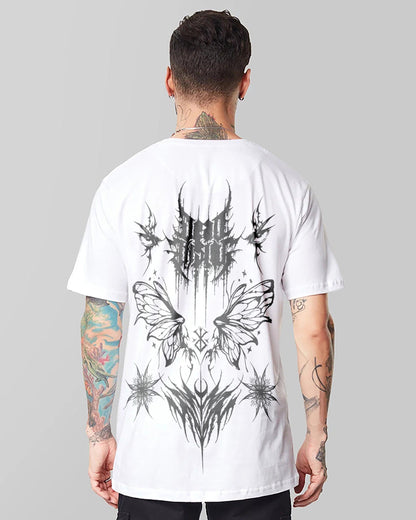 ANIME UNBROKEN IMMORTAL WHITE REGULAR FIT T-SHIRT