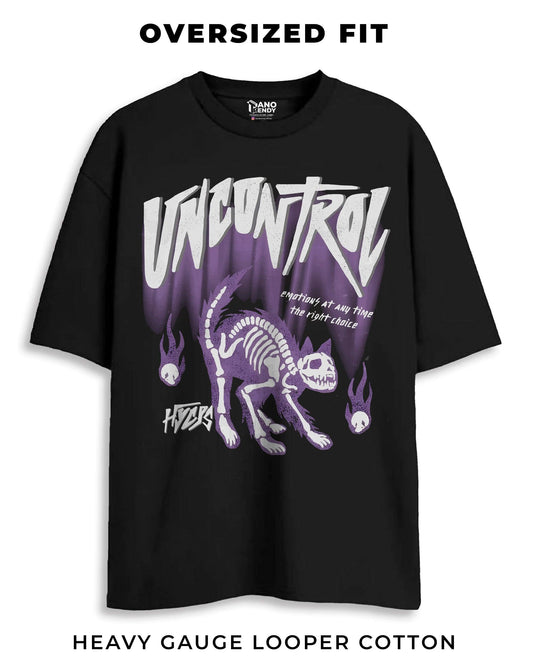 UNCONTROL BLOOD BLACK OVERSIZED T-SHIRT