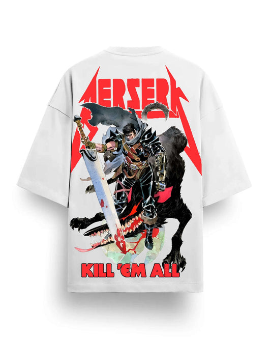 BERSERK | Oversized | 240GSM (100% Cotton) | White Color