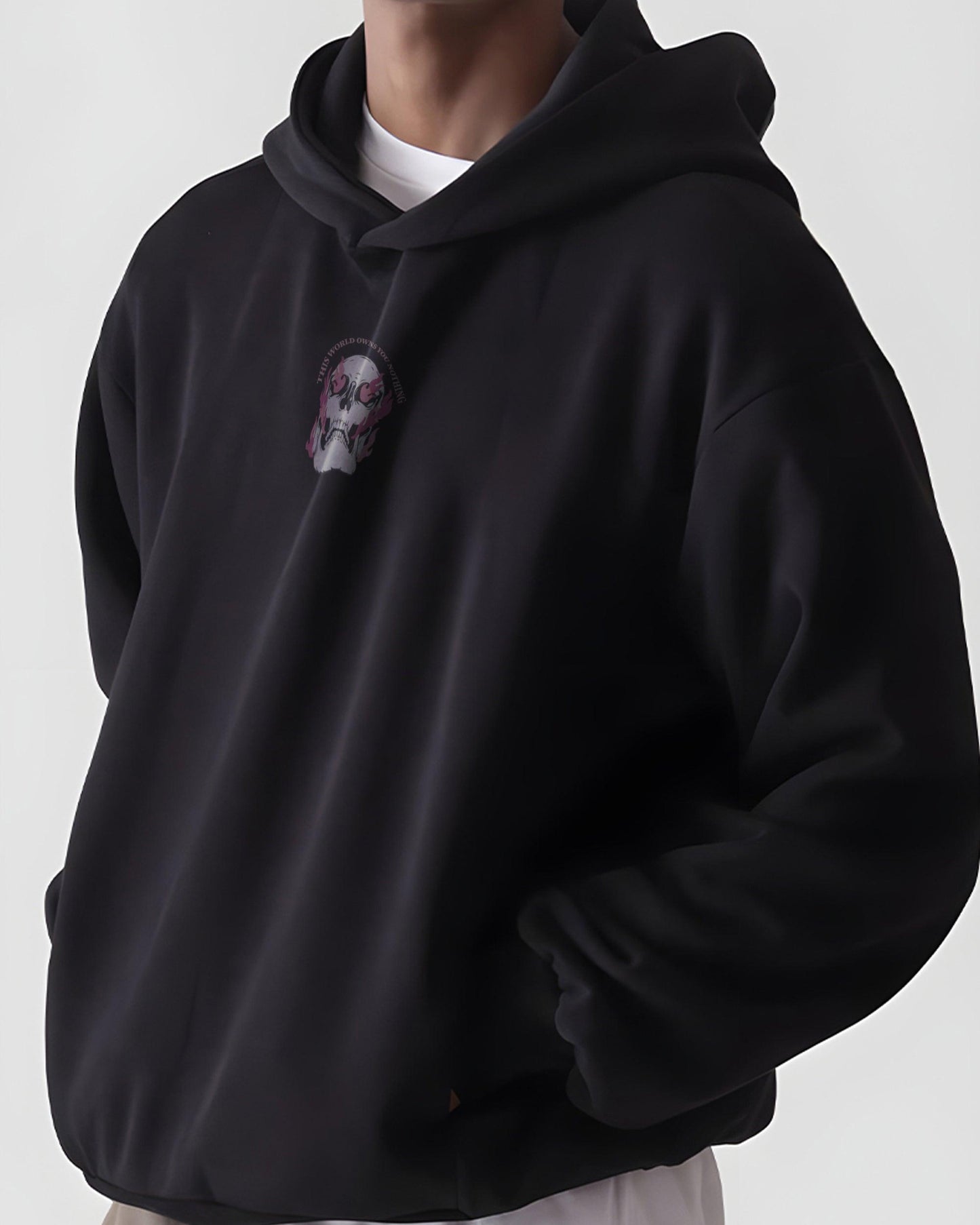 SKELETON DEVOTION HOT FIRE BLACK HOODIE