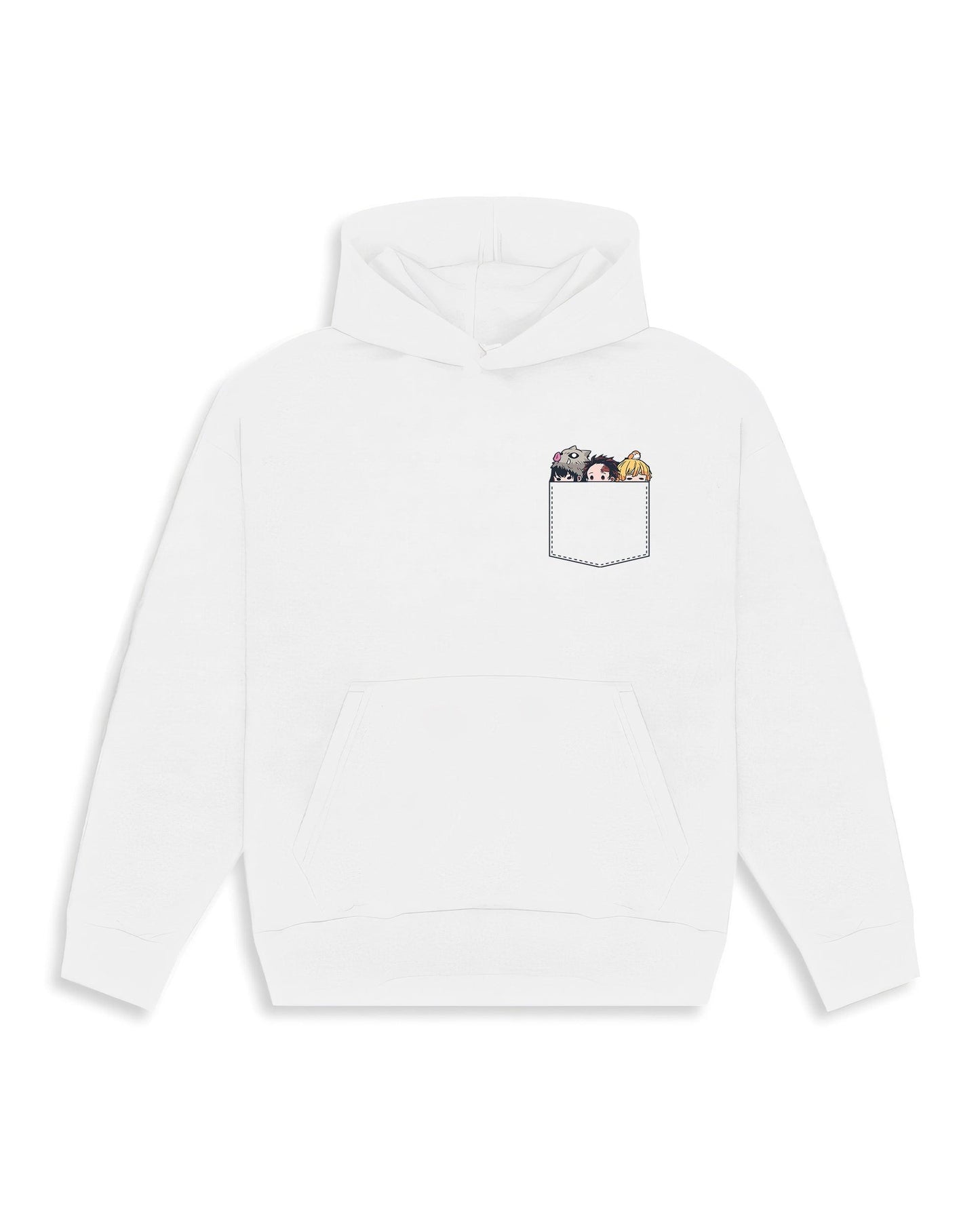 CUTE LITTLE CARTOONS WHITE HOODIE