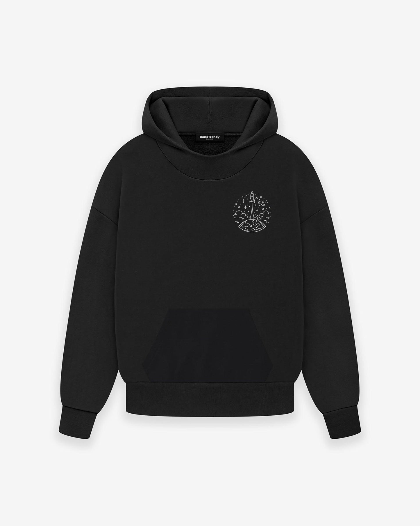 A DREAM TO UNIVERSE ASTRONAUT BLACK HOODIE