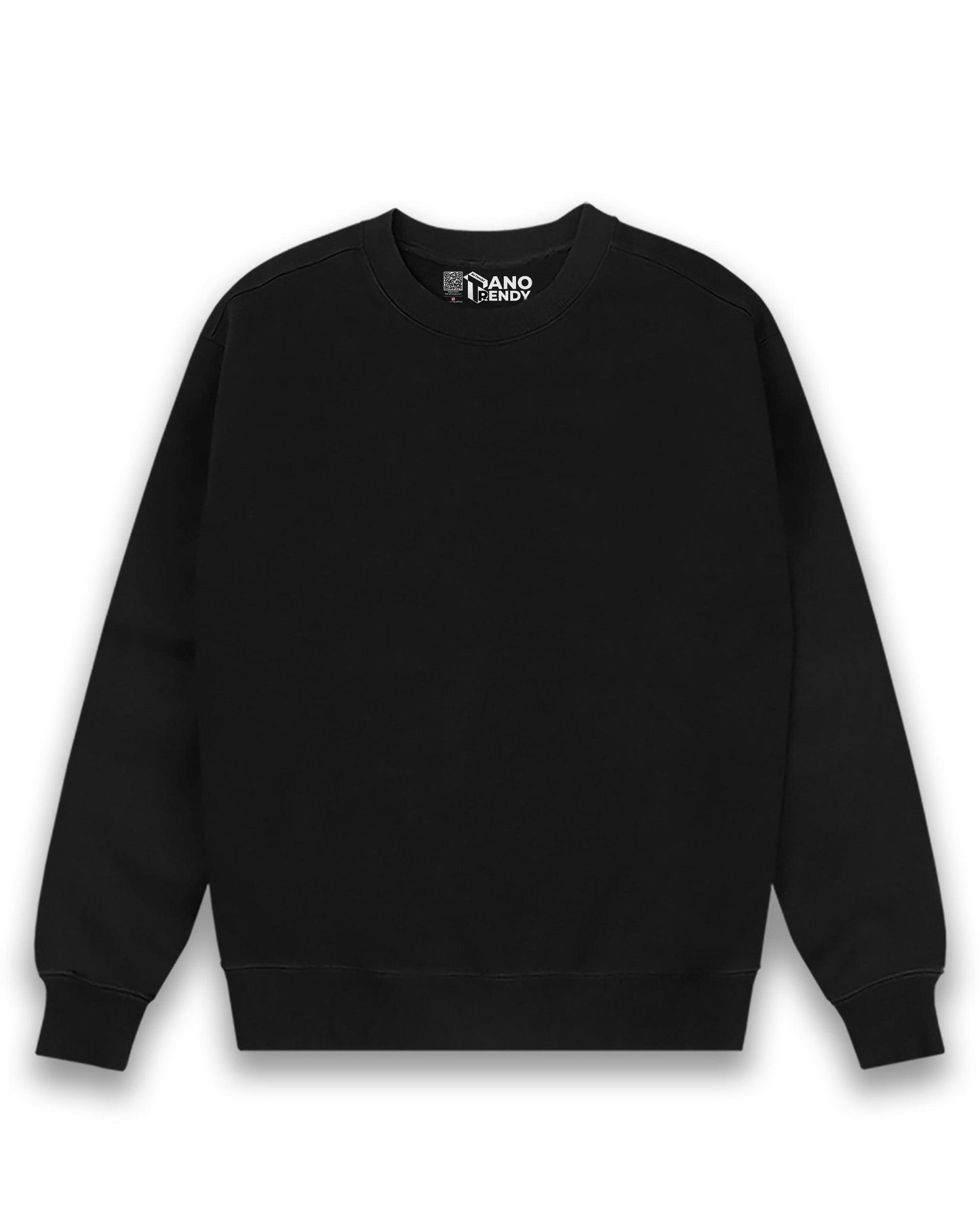 PRISONER FLOW BLACK COTTON SWEATSHIRT