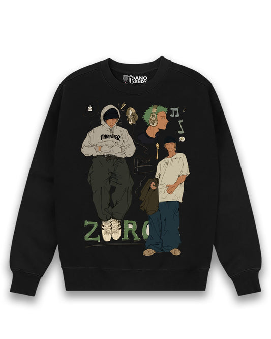 ZORO ANIME BLACK SWEATSHIRT