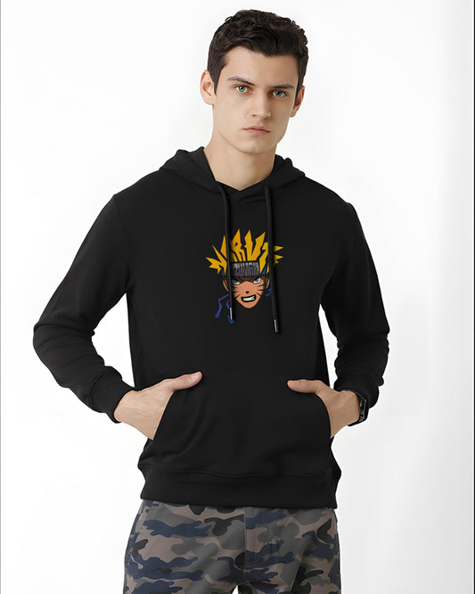 ANIME LEGENDARY MASK BLACK REGULAR FIT HOODIE