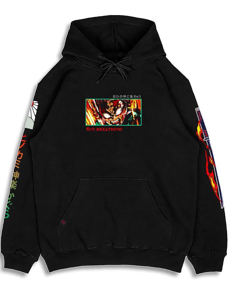 ANIME SWORD SPIRIT BLACK REGULAR FIT HOODIE