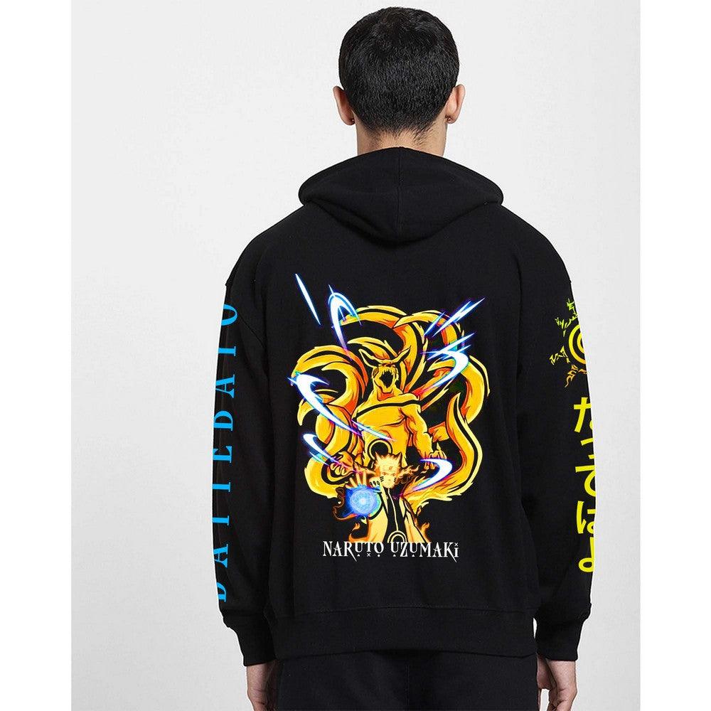 ANIME HIDDEN HERO BLACK REGULAR FIT HOODIE